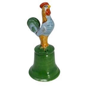 Vintage Hand Painted Rooster Bell Country Farmhouse Kitchen Decor 5 Inch